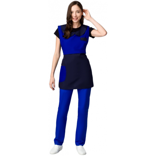 Фартук-сарафан Монро (тк.ТиСи), т.синий/васильковый Фартук-сарафан Монро (тк.ТиСи), т.синий/васильковый