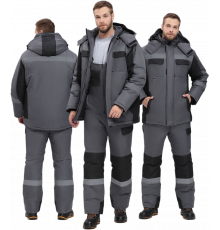 Костюм зимний Вектрон-2 СОП (тк.Таслан,135) п/к, т.серый/черный Костюм зимний Вектрон-2 СОП (тк.Таслан,135) п/к, т.серый/черный