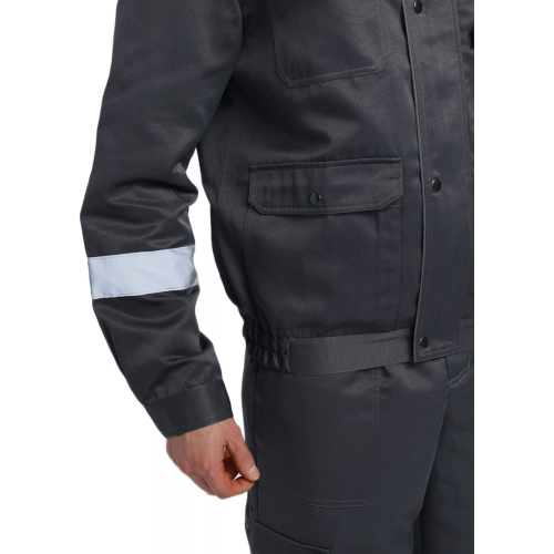 Костюм Нейч-2 СОП с капюшоном К. (тк.Смесовая,210) п/к, т.серый/св.серый