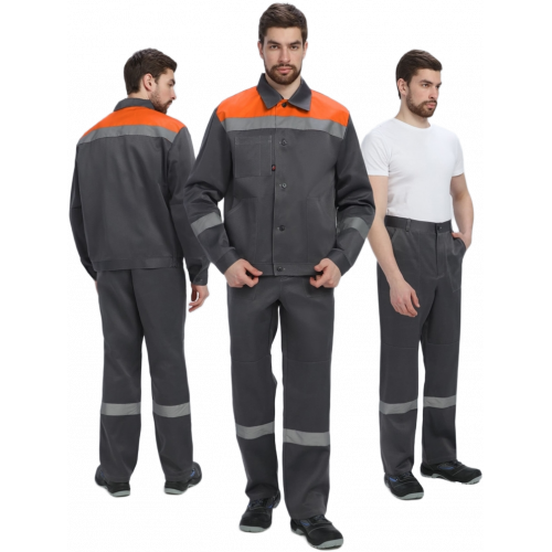 Костюм Лигор-1 СОП (тк.Смесовая,210) брюки, т.серый/оранжевый Костюм Лигор-1 СОП (тк.Смесовая,210) брюки, т.серый/оранжевый