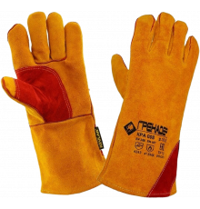 Краги спилковые утепленные (искусственный мех) ГРЕНАДЕР желтые с усилением, КРА009 Краги спилковые утепленные (искусственный мех) ГРЕНАДЕР желтые с усилением, КРА009