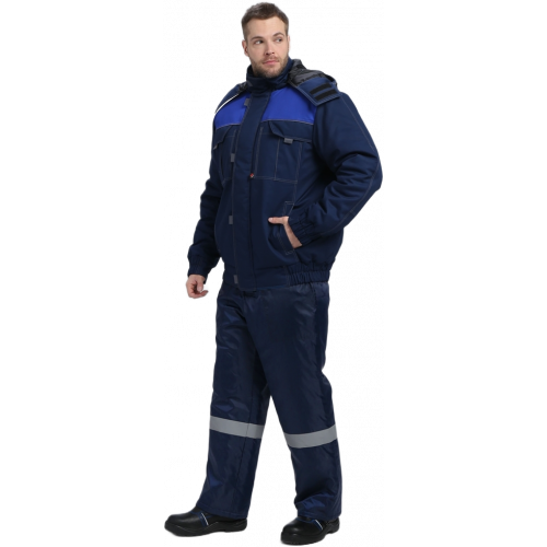 Куртка зимняя укороченная Флофт Премиум (тк.Смесовая,240), т.синий/васильковый/серый Куртка зимняя укороченная Флофт Премиум (тк.Смесовая,240), т.синий/васильковый/серый