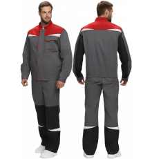 Костюм Строй-1 CH МВО (тк.Смесовая,280) брюки, т.серый/красный/черный Костюм Строй-1 CH МВО (тк.Смесовая,280) брюки, т.серый/красный/черный