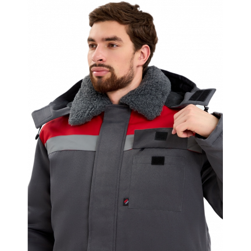 Костюм зимний Труженик-Ультра-1 СОП (тк.Смесовая,210) брюки, т.серый/красный Костюм зимний Труженик-Ультра-1 СОП (тк.Смесовая,210) брюки, т.серый/красный