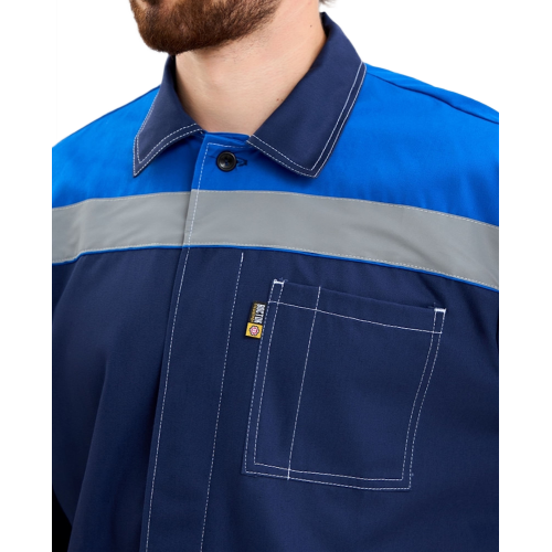 Костюм Техник СОП (тк.Саржа,250) брюки, т.синий/васильковый