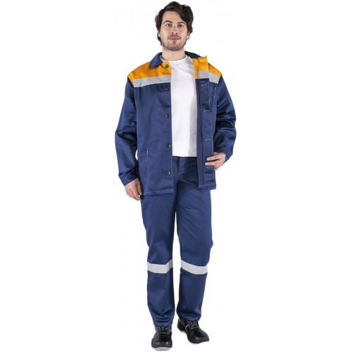 Костюм Стандарт СОП (тк.Смесовая,210) брюки, т.синий/оранжевый Костюм Стандарт СОП (тк.Смесовая,210) брюки, т.синий/оранжевый