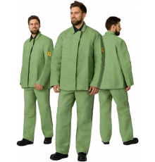 Костюм сварщика 1 кл.защиты (тк.Брезент, 480),хаки Костюм сварщика 1 кл.защиты (тк.Брезент, 480),хаки