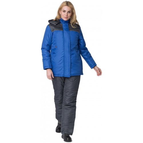 Куртка зимняя женская Сакрин (Дюспо), васильковый/темно-серый Куртка зимняя женская Сакрин (Дюспо), васильковый/темно-серый