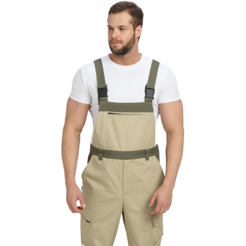 Полукомбинезон Челси CH (тк.Канвас,270), хаки/бежевый