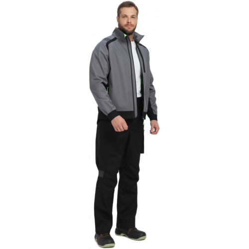 Куртка ProfLineLeader (тк.Софтшел), серый/черный Куртка ProfLineLeader (тк.Софтшел), серый/черный
