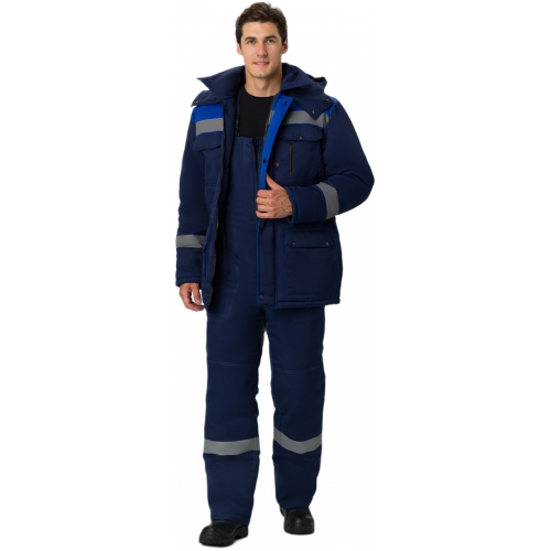 Костюм зимний Титан (тк.Смесовая,210) п/к, т.синий/васильковый Костюм зимний Титан (тк.Смесовая,210) п/к, т.синий/васильковый