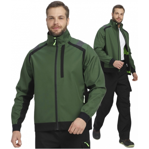 Куртка ProfLineLeader (тк.Софтшел), хаки/черный Куртка ProfLineLeader (тк.Софтшел), хаки/черный