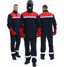 Костюм сварщика Велд-СОП 1 кл.защиты (тк.Хлопок-ОП,350) брюки, т.синий/красный Костюм сварщика Велд-СОП 1 кл.защиты (тк.Хлопок-ОП,350) брюки, т.синий/красный