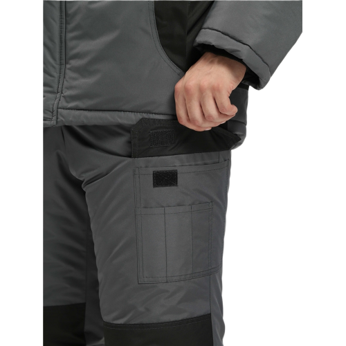 Костюм зимний Вектрон-2 СОП (тк.Таслан,135) п/к, т.серый/черный