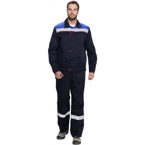 Костюм Флофт-2 СОП У. (тк.Смесовая,210) п/к, т.синий/васильковый/красный