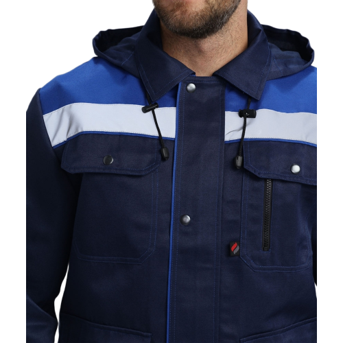 Костюм Нейч-2 СОП с капюшоном (тк.Смесовая,210) п/к, т.синий/васильковый Костюм Нейч-2 СОП с капюшоном (тк.Смесовая,210) п/к, т.синий/васильковый