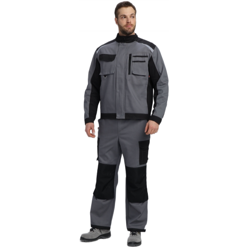 Куртка Милан NEW CH МВО (тк.Смесовая,270), т.серый/черный