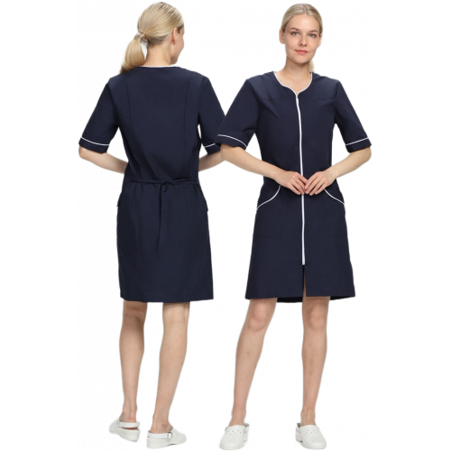 Халат женский Стелла (тк.ТиСи), т.синий/белый Халат женский Стелла (тк.ТиСи), т.синий/белый