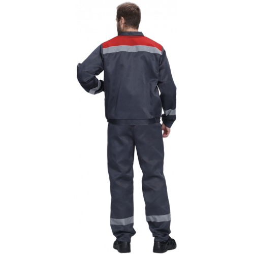 Костюм Лигор-1 СОП (тк.Смесовая,210) брюки, т.серый/красный