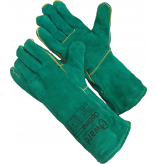 Optima Краги из спилка зеленого цвета