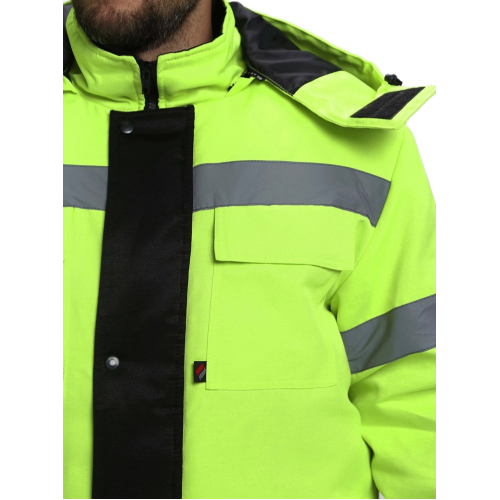 Костюм зимний для дорожника Ультра (тк.Смесовая,210) п/к, лимонный/черный Костюм зимний для дорожника Ультра (тк.Смесовая,210) п/к, лимонный/черный