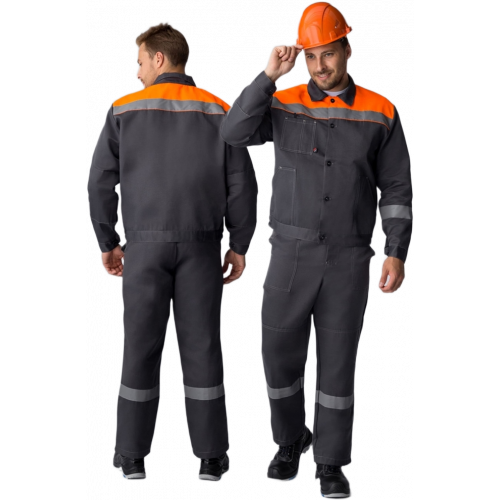 Костюм Лигор-2 СОП (тк.Смесовая,210) п/к, т.серый/оранжевый Костюм Лигор-2 СОП (тк.Смесовая,210) п/к, т.серый/оранжевый