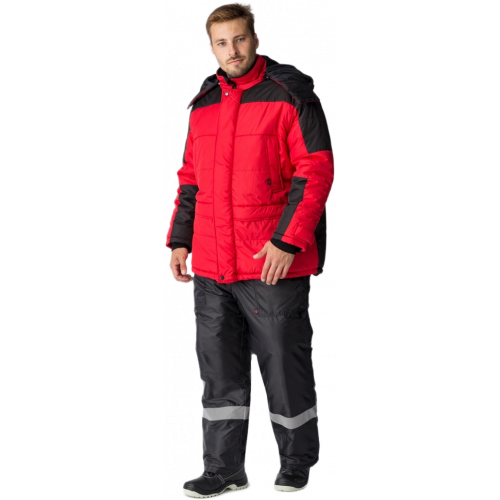 Куртка зимняя Европа CH (тк.Дюспо), красный/черный