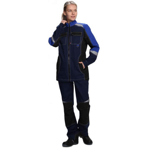 Костюм женский Вектрон-1 (тк.Смесовая,240) брюки, т.синий/васильковый/черный Костюм женский Вектрон-1 (тк.Смесовая,240) брюки, т.синий/васильковый/черный