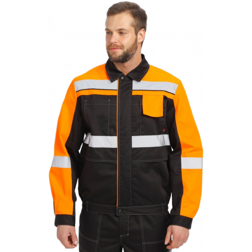 Костюм Виват-1 Премиум CH МВО (тк.Смесовая,240) брюки, черный/оранжевый Костюм Виват-1 Премиум CH МВО (тк.Смесовая,240) брюки, черный/оранжевый