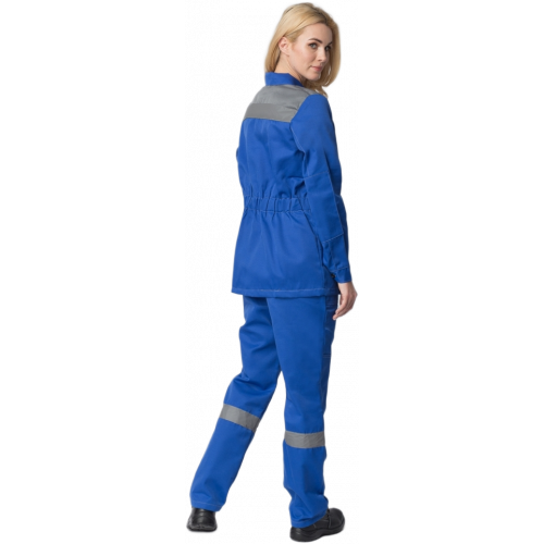 Костюм женский Весна-1 СОП NEW (тк.Смесовая,210) брюки, васильковый/серый Костюм женский Весна-1 СОП NEW (тк.Смесовая,210) брюки, васильковый/серый