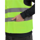 Жилет сигнальный ProfLineBase с пуговицами и карманами (тк.Полиэфир,100), желтый
