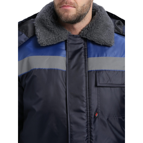 Куртка зимняя для бригадира NEW (тк.Оксфорд), т.синий/васильковый