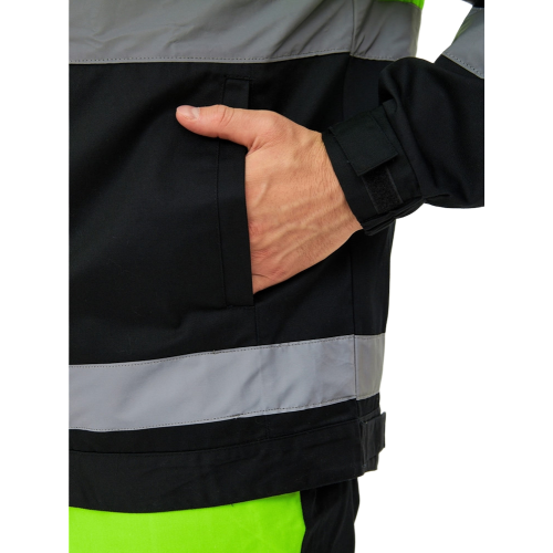 Костюм сигнальный PROFLINE ProfLineSpecialist-2 (тк.Смесовая МВО,240) п/к, желтый/черный Костюм сигнальный PROFLINE ProfLineSpecialist-2 (тк.Смесовая МВО,240) п/к, желтый/черный