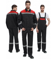 Костюм Лигор-2 СОП (тк.Смесовая,210) п/к, черный/красный Костюм Лигор-2 СОП (тк.Смесовая,210) п/к, черный/красный