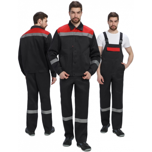 Костюм Лигор-2 СОП (тк.Смесовая,210) п/к, черный/красный Костюм Лигор-2 СОП (тк.Смесовая,210) п/к, черный/красный