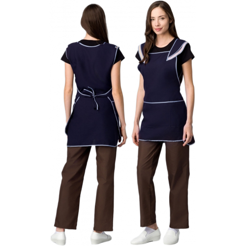 Фартук-сарафан Лепесток (тк.Габардин), т.синий Фартук-сарафан Лепесток (тк.Габардин), т.синий