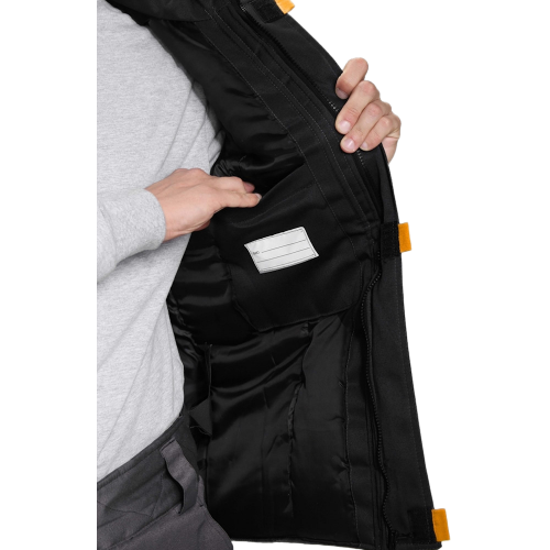 Жилет утепленный Флофт (тк.Смесовая,210), черный/серый Жилет утепленный Флофт (тк.Смесовая,210), черный/серый