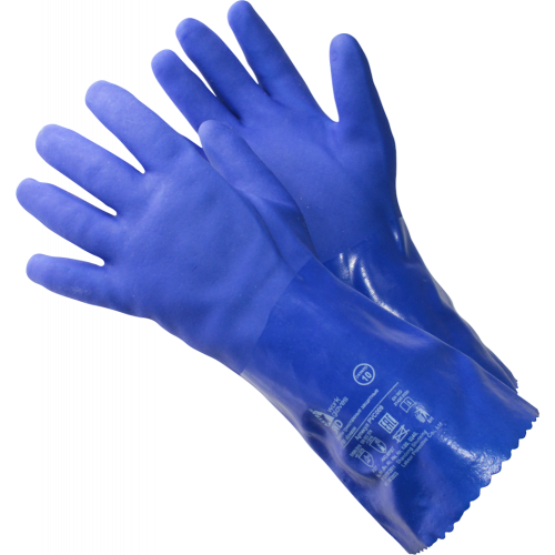 Astra SND Перчатки МБС, основа-полиэстер с полным покрытием ПВХ синего цвета