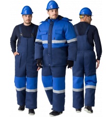 Костюм зимний Нордхард-2 СОП У. (тк.Смесовая,240) п/к, т.синий/васильковый Костюм зимний Нордхард-2 СОП У. (тк.Смесовая,240) п/к, т.синий/васильковый