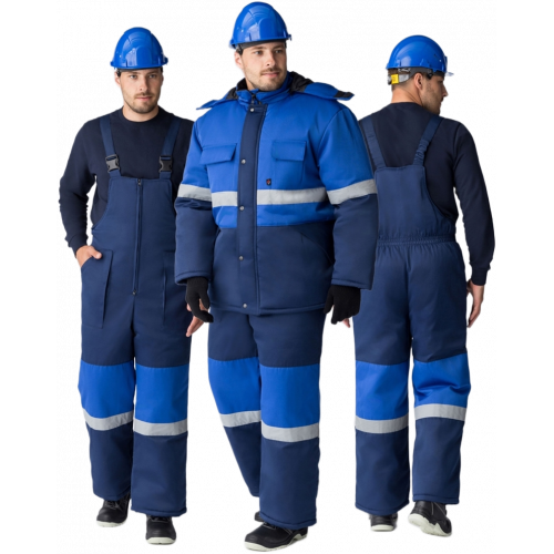 Костюм зимний Нордхард-2 СОП У. (тк.Смесовая,240) п/к, т.синий/васильковый