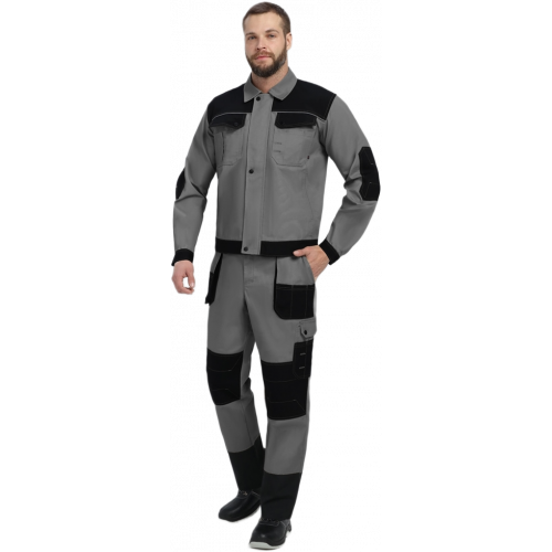 Костюм Вестгард-1 (тк.Канвас,260) брюки, т.серый/черный Костюм Вестгард-1 (тк.Канвас,260) брюки, т.серый/черный