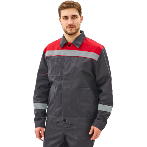 Костюм Липецк-2 СОП CH (тк.Смесовая,280) п/к, т.серый/красный Костюм Липецк-2 СОП CH (тк.Смесовая,280) п/к, т.серый/красный