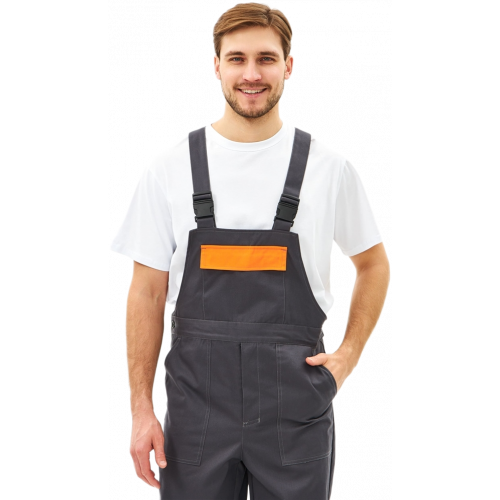 Костюм Липецк-2 СОП CH (тк.Смесовая,280) п/к, т.серый/оранжевый