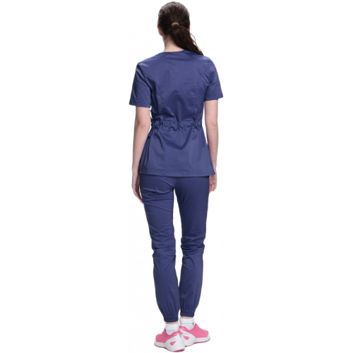 Костюм женский хирургический Модерн-004 (тк.Стрейч,120) MedLine, т.синий