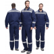 Костюм Лигор-1 СОП У. (тк.Смесовая,210) брюки, т.синий/серый