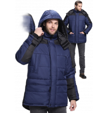 Куртка зимняя Европа (Дюспо), темно-синий/черный