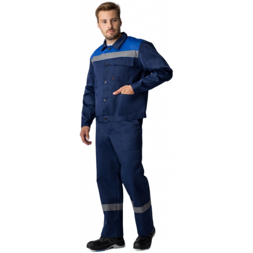 Костюм Труженик-2 СОП (тк.Смесовая,210) п/к, т.синий/васильковый Костюм Труженик-2 СОП (тк.Смесовая,210) п/к, т.синий/васильковый
