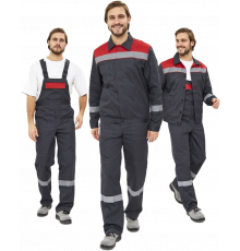 Костюм Лигор-2 Премиум СОП К. (тк.Смесовая,240) п/к, т.серый/красный Костюм Лигор-2 Премиум СОП К. (тк.Смесовая,240) п/к, т.серый/красный