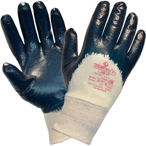 Перчатки DIGGERMAN LIGHT РЧ (джерси+нитрил), ПЕР309 Перчатки DIGGERMAN LIGHT РЧ (джерси+нитрил), ПЕР309