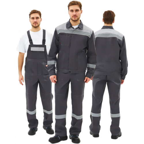 Костюм Липецк-2 СОП CH (тк.Смесовая,280) п/к, т.серый/св.серый